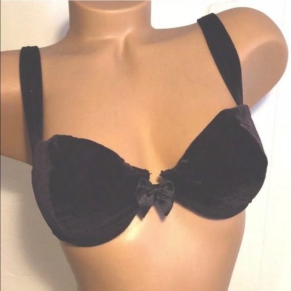 Vintage Victoria’s Secret bra & panty black velour - Picture 15 of 16
